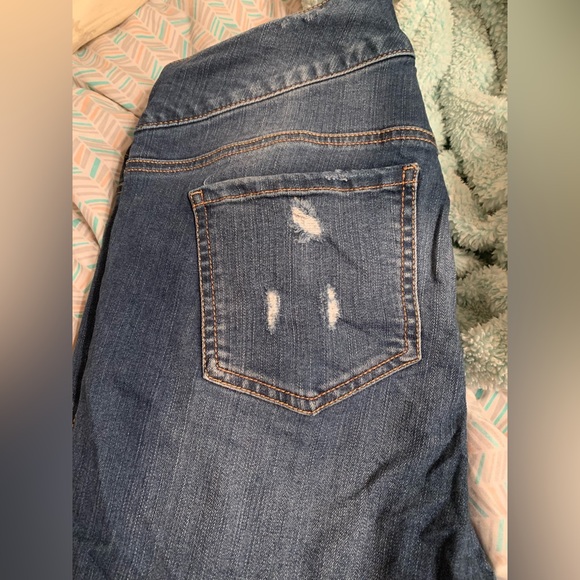 Torrid High Rise Jegging Skinny Deconstructed Jeans Blue Size 14R Size 14 - Picture 3 of 7